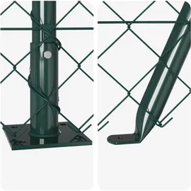 vidaXL Zaunpfosten 10 x 1,5 m Grün/Stahl