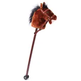 Small Foot Company Steckenpferd small foot "Donner", braun, Steckenpferde, KinderB:12cm H:88cm T:26cm, Holz, Textil, 26x88x12 cm, unisex, Geräuscheffekte, Spielzeug, Babyspielzeug, Schaukeltiere & Hüpftiere