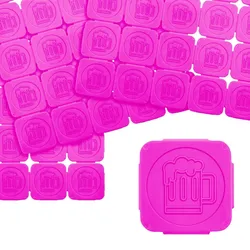 CombiCraft Fluoreszierende Eventchips in Pink - 10.000 Chips - mit Bierkrug-Relief