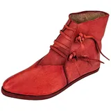 Vehi Mercatus Ritter-Kostüm Mittelalter Schuhe Typ London genagelte Doppelsohle Korduan-Rot Gr. 47 rot 47 | 47