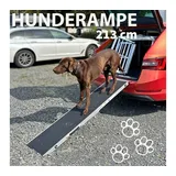 Petigi Hunderampe Hundetreppe Auto Kofferraum Treppen Rampe Einstiegshilfe für Hunde Klappbar Aluminium Auswahl Längen 213 cm