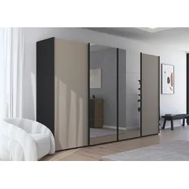 Rauch Schwebetürenschrank SCALE-FYRA 360 x 223 x 68 cm Beige/Schwarz