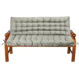 FAMIROSA Gartenbankauflage Hollywoodschaukel Auflage Wasserdicht & UV-Beständig Sitzkissen und Rückenkissen, für Gartenbank, Hollywoodschaukel, Indoor & Outdoor (Hellgrau, 120 x 100 cm)