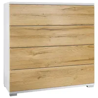 Vladon Kommode, Eiche, 76x76x35 cm, Wohnzimmer, Kommoden & Sideboards,