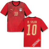 PUMA Original EFA Ägypten Trikot Herren [Home WM 2026] Offizielles Ägypten Trikot [M. Salah 10] Fussball Weltmeisterschaft [WM 26] Nationalmannschaft Jersey I Gr. S - S