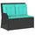 vidaXL Gartenbank 220 x 0 x 0 cm Schwarz