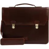 Buckle & Seam Notes Briefcase (14.17"), Notebooktasche, Braun