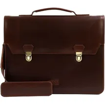 Buckle & Seam Notes Briefcase (14.17"), Notebooktasche, Braun