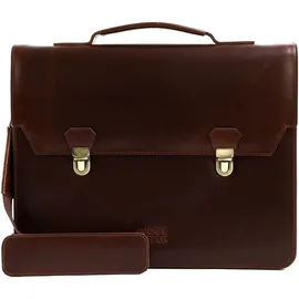 Buckle & Seam Notes Briefcase (14.17"), Notebooktasche, Braun