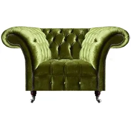 aea Luxuriöse Möbel Wohnzimmer Design Sessel Polstermöbel Textil Sitz Chesterfield