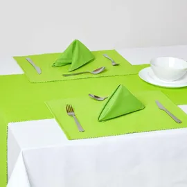 Homescapes Tischläufer limette 44/178 cm, 100% Baumwolle