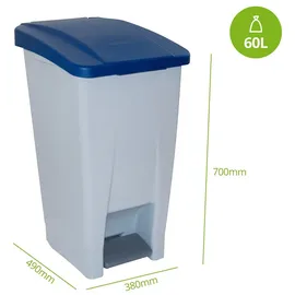 Denox Recyclingbehälter 60 l Blau