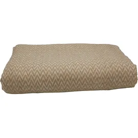 fair de luxe Baumwolldecke Plaid 150 x 200 cm Beige