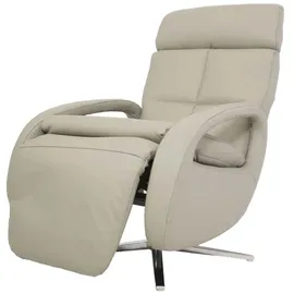MCW Relaxsessel MCW-L11 Leder 75 x 100 x 90 cm Grau mit Liegefunktion