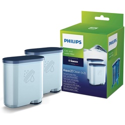 Saeco Wasserfilter AquaClean CA6903/22, Zubehör für für Philips und Saeco Kaffeevollautomaten, Doppelpack blau