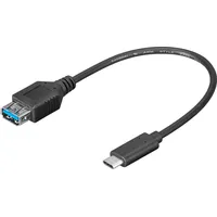 goobay USB-C auf USB-A Adapter 0,2 m Schwarz