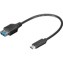 goobay USB-C auf USB-A Adapter 0,2 m Schwarz