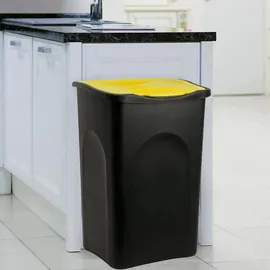 stefanplast Mülleimer 50 l Schwarz-Gelb