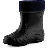 Ladeheid Kinder Mädchen Jungen Federleichte Eva Thermo Gummistiefel Gefüttert KL058 (Schwarz, 23