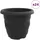 vidaXL Runder Blumentopf Ø 26 x 21,5 cm Schwarz