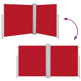 vidaXL Ausziehbare Seitenmarkise 1,2 x 10 m rot