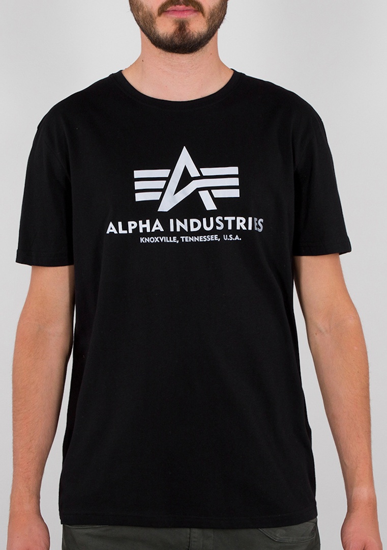 Alpha Industries Basic Reflective Print T-shirt, zwart, XS