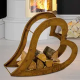 Boltze Kaminregal 73 x 27 x 57 cm Braun