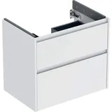 Geberit Renova Plan Unterschrank für Waschtisch, mit zwei Schubladen, 69,3x60,6x44,6cm, 504029001 2 Korpus/Front weiß / lackiert seidenmatt, Breite 69,3 cm