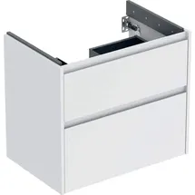 Geberit Renova Plan Unterschrank für Waschtisch, mit zwei Schubladen, 69,3x60,6x44,6cm, 504029001 2 Korpus/Front weiß / lackiert seidenmatt, Breite 69,3 cm
