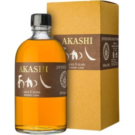 Akashi 5 Years Old Single Malt Whisky SHERRY CASK 50% Vol. 0,5l in Geschenkbox
