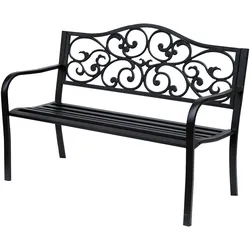 Outsunny Gartenbank Stahl, Metall