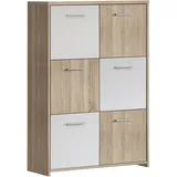 Forte Quadro 77,2 x 112,7 x 29,6 cm sonoma eiche/weiß