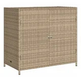 vidaXL Gartenschrank Beige 83x45x76 cm Poly Rattan