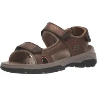 SKECHERS Herren Tresmen Hirano Sandalen, Brown Synthetic, 41 EU