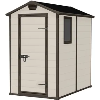 beige - Gartenhaus - mit Seitenfenster - 130x192x198 cm