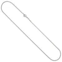 JOBO Kette ohne Anhänger, Panzerkette 585 Weißgold 1,7 mm 50 cm silberfarben