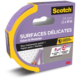 Scotch Kreppband Surfaces Delicates, 24mm x 41 m (L)