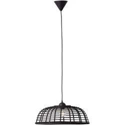 Brilliant Pendelleuchte Crosstown schwarz Bambus E27 max. 40W Ø48cm