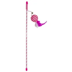 Duvoplus Cat Toy Spielangel Catchy Glitzerball - rosa