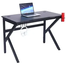 BC-ELEC Gamer-Schreibtisch 110x60x75cm Schwarz