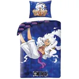 Halantex One Piece Bettwäsche Ver. 5 Blau 140 x 200 cm + 70 x 90 cm
