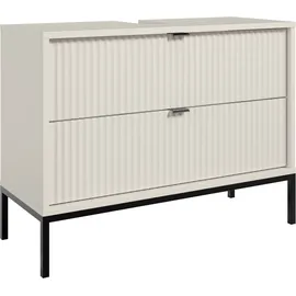 BASIC by Balculina Waschbeckenunterschrank Lucera 80 x 60 x 32 cm Beige