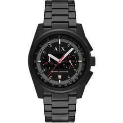 Chronograph ARMANI EXCHANGE, schwarz, Armbanduhren, Herren, Quarzuhr, Armbanduhr, Herrenuhr, Edelstahlarmband, Tag, Stoppfunktion
