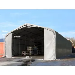 TOOLPORT Wikinger 6x12m Zelthalle, PRIMEtex-Plane, grau, ohne Statik - (49522)