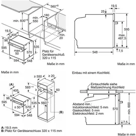 Bosch Backofen mit TEKA Induktionskochfeld Multislider autark, 60 cm