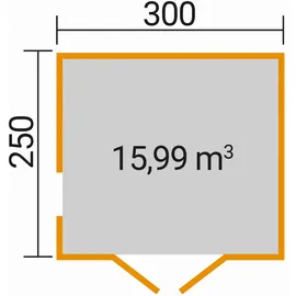 Weka Designhaus P285 3 x 2,52 m Beige