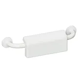Brillantbad BELP Griff mit Rückenlehne Eisen Weiß Kunststoff mit Abdeckung 580x124x155 mm, 120 kg Traglast für Bad & WC >> zum Bohren
