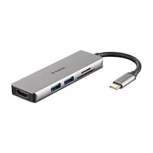 D-Link DUB-M530 5-In-1 USB-C Hub mit HDMI/Kartenleser