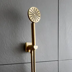 moderne Handbrause inkl. Wandhalterung mit Auslassbogen | Farbe wählbar - Lune