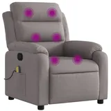 vidaXL Massagesessel Taupe Stoff